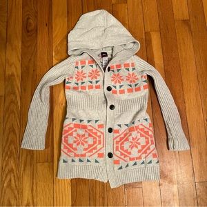Tea Collection toddler girls hooded snowflake sweater